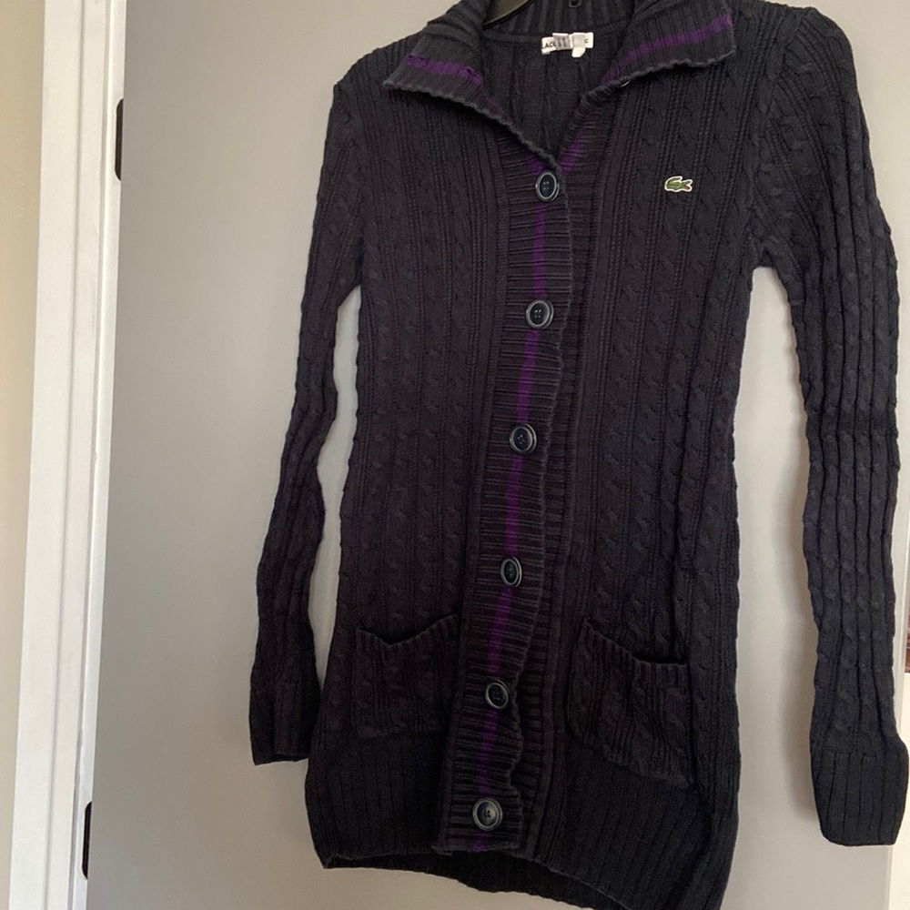 Lacoste Long Navy Cable knit Sweater❤️. 38